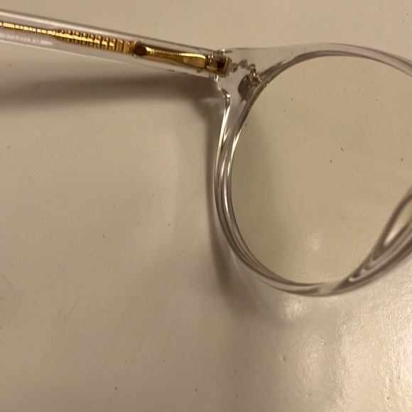 Unisex Blue light glasses. Clear and gold - Picture 5 of 9